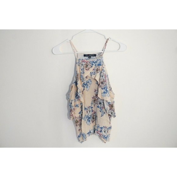 ONE CLOTHING Floral Ruffle Cold Shoulder Blouse - Picture 4 of 6